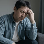 押し寄せる借金の返済日_思い悩み頭をかかえる男