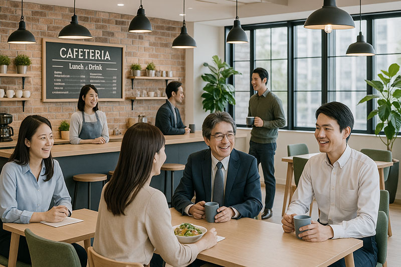 おしゃれなカフェのような社員食堂